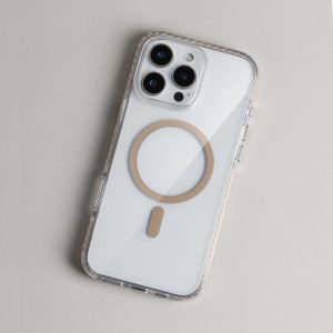 Sanptoch For Magsafe Clear Armor Phone Case For iPhone 16 / 15 / 14 / 13 Pro Max Transparent Hard Back with Soft Edge Bumper Cover For iPhone 16 Pro Max Military-shockproof Bumper Protection Casing