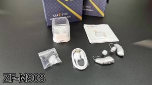 Rechargeable USB Hearing Aid Behind the Ear Sound Amplifier for Elderly Noise Cancelling Deaf Care Charging Case