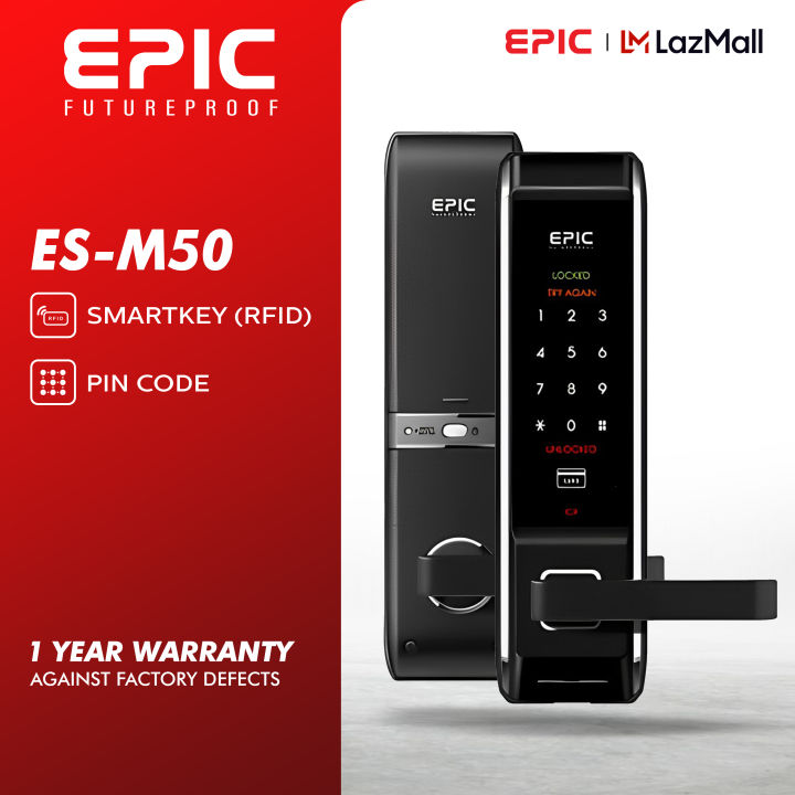 EPIC ES-M50 Lever type Digital door lock | Smart lock | Lazada PH