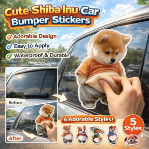 Shiba Inu Anti-Collision Stickers Car Door Anti-Scratch 3D Silicone Sticker Safety Phone Sticker 车门防撞屁股保护贴