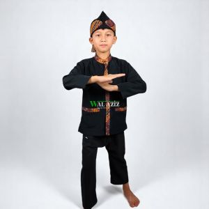 setelan baju pangsi anak seragam rebonyuda tradisional gratis iket kepala