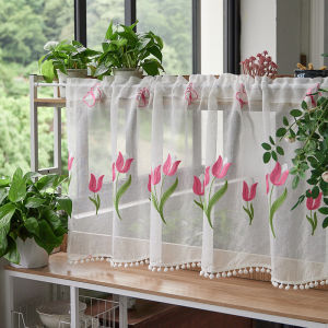 60*150cm Kitchen Cabinet Curtain Langsir Kabinet Dapur Sheer Curtain Window Short Valance Curtain