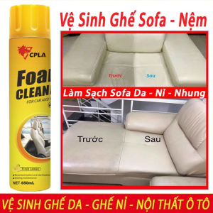 Chai Xịt Vệ Sinh Sofa Da Vệ Sinh Nội Thất Ôtô Foam Cleaner Làm Sạch Ghế Da Tẩy Ghế Sofa đa năng 650ml