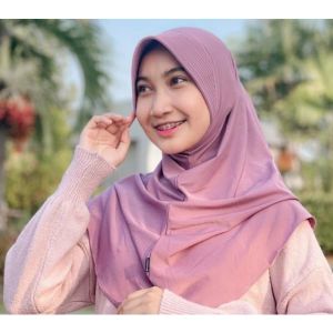 Hijabwan - Bergo Oval Jersey Hamidah | Kerudung Langsung Instan