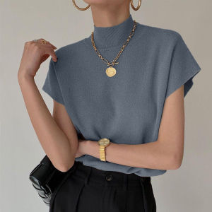 II ATASAN WANITA INNER HIJAB - BAJU WANITA VEST KNIT PREMIUM IMPORT TURTLENECK TANPA LENGAN KOREAN STYLE - KAOS RAJUT INER - TERBARU TERMURAH TERLARIS KEKINIAN 2024 - BISA CO