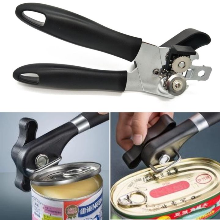 3in1 Stainless Steel Tin Opener Cordless Tin Opener with Lids Off Jar