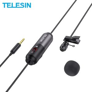 TELESIN 5.5M Lavalier Clip-on Microphone Lapel Mic Vlog Audio Sound Recording for Camera