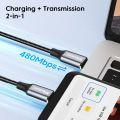 Elough สายชาร์จ PD 240W Type C To Type C,สายชาร์จเร็ว PD คู่กับ USB-C USB-C 1M 2M 3M 0.5M. 