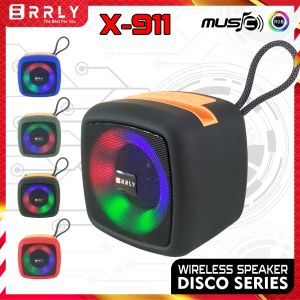 ERRLY X911 Speaker Bluetooth Wireless LED RGB Speker Portable TWS Lampu Disco Power Bass Bisa Stand Hp
