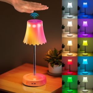 FDYRU Creative RGB LED Night Lamp Gesture Control Rechargeable Atmosphere Light Fashion Adjustable Hand Gesture Sensor Light Dormitory