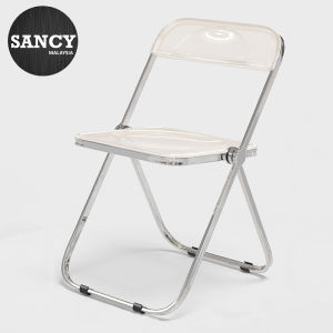 SANCY Acrylic Transparent Folding Chair Makeup Living Room Foldable Chairs With Metal Frame - Fulfilled by SANCY