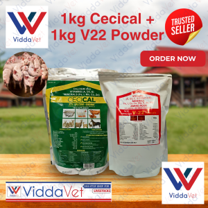 1kg Cecical Powder + 1 kg V22 Powder 1 kg cecical vitamins cecical vitamin powder 1 kg cecical calcium powder for pigs