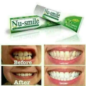 NUSMILE  (PASTA GIGI HERBAL HILANGKAN PLAKCEGAH  SARIAWANBAU MULUT)