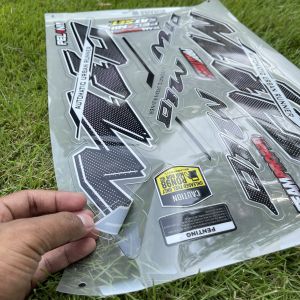 Striping Mio Sporty Sticker Yamaha Mio Smile Sudah Cutting Stiker Variasi Transparan Super Glossy 02