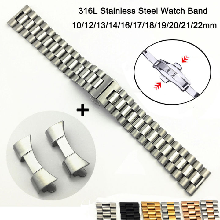 316L Stainless Steel Watch Band 10 12 13 14 16 17 18 19 20 21 22mm