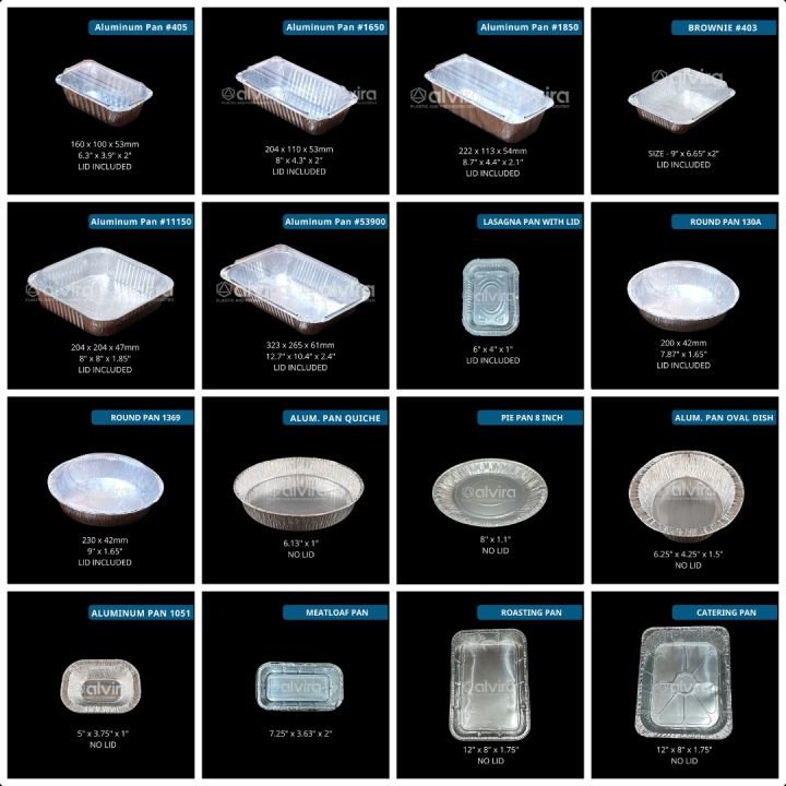 10pcs Aluminum Trays Baking Pans with Lids and without, Big Trays 1pc Only  Lazada PH