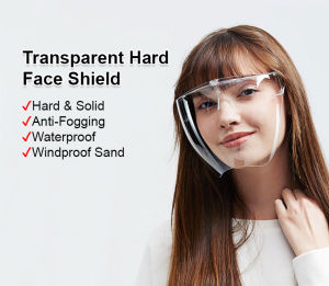 Transparent Hard Face Shield Durable Anti-Fog / Non Anti-Fog Mask Reusable Protective Glasses Lightweight Polycarbonate