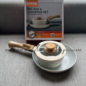 Set Wajan Dan Panci Serbaguna Sekaligus Piring Saji Mewah Dengan Gagang Bisa Dilepas Anti Lengket Bahan Premium WEO AZ3481