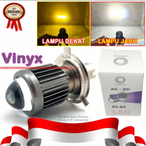 Lampu LED Depan Motor Mobil VINYX D2 H4 Laser 2 Warna Kuning Putih AC/DC 20W