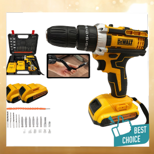 Rechargeable Cordless Drill Screwdriver Power Tool Set