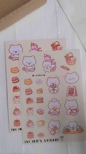 Sticker Bread Bear - nhãn dán bởi IVI IKO (9x13cm) | STK2