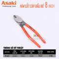 Kìm cắt cáp điện đa năng 2 trong 1 chính hãng Asaki JAPAN STD, kìm cắt cáp 2 lưỡi kỹ thuật đủ kích thước 6 inch 8 inch 10 inch, kềm cắt cáp điện đầu lớn, đầu bé, cắt áp đồng, cáp nhôm, kìm tuốt dây điện, kềm cắt dây. 