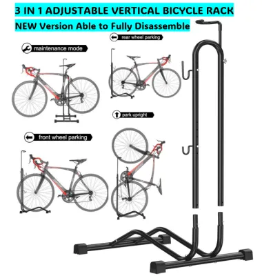 3 in 1 Adjustable Vertical Bicycle Rack Stand Mount / Bicycle Rack / Bicycle Stand / Bike Stand / Vertical Bicycle Rack / Bike Rack / Bike Stand Mount Maintenance