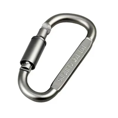 Strong Carabiner Clip Camping Hiking Outdoor Activities Cycling Hook Water Bottle Backpack Hanging Buckle Aluminum Alloy Heavy Duty D Shape Screw Lock Key Chain