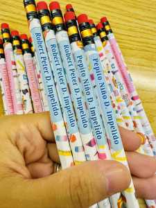 5pcs Personalized Pencil with Name Sticker Writing Pencil