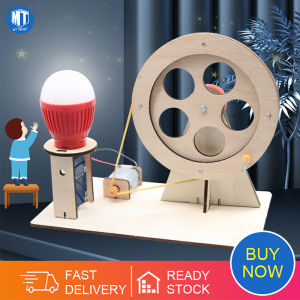 เครื่องกำเนิดมือหมุน DIY ขนาดเล็กชุดทดลองวิทยาศาสตร์แบบทำมือและของเล่นโมเดลเพื่อการศึกษาสำหรับโครงการของเล่นของขวัญสำหรับเด็ก
