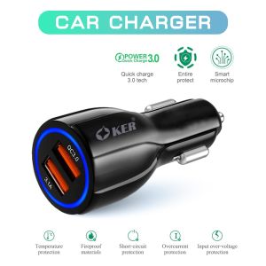 🚀ส่งเร็ว🚀 OKER UC-359 ที่ชาร์จในรถ 2 PORTS USB CAR CHARGER QC3.0 ชาร์จเร็ว Quick Charge หัวชาร์จในรถ 2ช่อง #DM