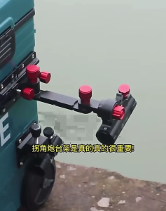 360 Degrees Rotating Double Head Rod Corner Frame Tube Fishing Rod Support Fishing Box Chair Style Double Turret Support