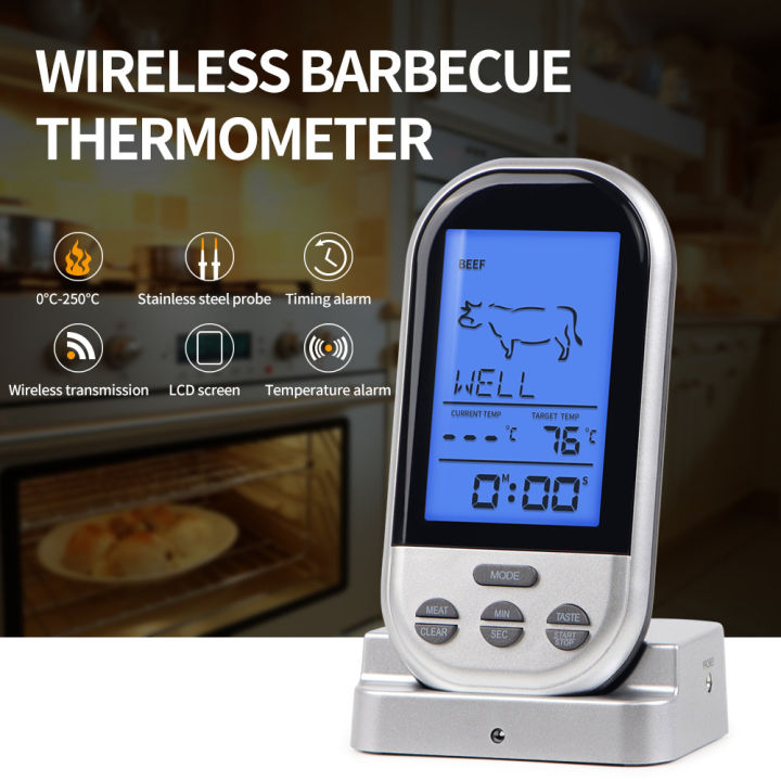 HuiLiu Digital barcode kitchen food, meat cooking thermometer ...