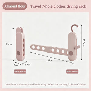 【SG】✨Travel Foldable Hanger Portable Seven-Hole Drying Rack Travel Business Trip Hotel Multifunctional Clothes Hanger