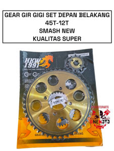 GEAR GIR GIGI SET DEPAN BELAKANG 45T-12T SMASH NEW KUALITAS SUPER