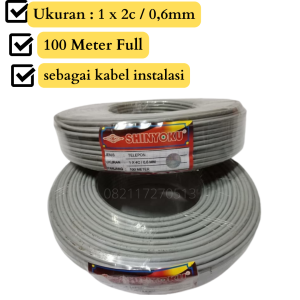 Kabel Walet Shinyoku Telepon 2c x 0.6 100 Meter Kabel Walet Piro Kabel Shinyoku kabel Telepon Kabel Tweeter Pengkabelan kabel instalasi tweteer