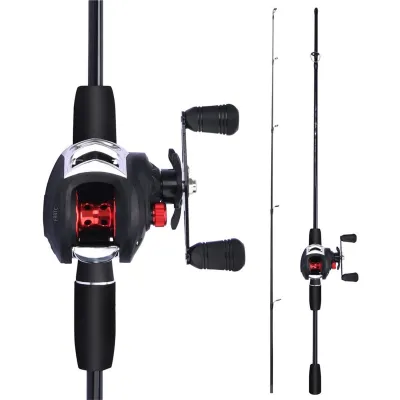 1.6m/1.8m 2 Sections Carbon Fishing Rod Casting 18+1BB Baitcasting Fishing Reel Fishing Full Set Fihsing Line Lure For Freshwater/Saltwater Joran Pancing