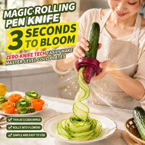 Rose Flower Vegetable Shaper/Fruit Vegetable Slicer/Rose Shape Carving Gadget/Manual Kitchen Tool/Easy Cooking Salad Tool