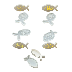 Hollowed Fish Shape Silicone Molds for Making Candlestick Tealight Holder Sea Creature Fish Silicone Stand Molds