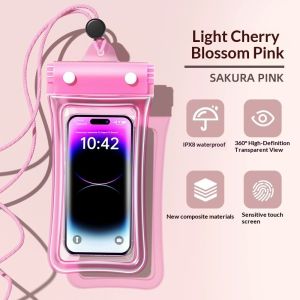 SERENEGLOW Bao đựng điện thoại chống thấm nước dày với đệm hơi để bơi lội lặn hoạt động ngoài trời và chụp ảnh dưới nước