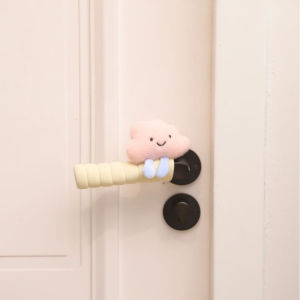 Soft Door Handle Cover Door Knob Protector Anti-collision Anti-static Protective Sleeve Protective Door Handle Protector Handle Sleeve RubberHome Decor 门把防撞垫