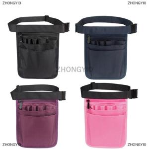 [COD] ZHONGYI0 กระเป๋าคาดเอวใส่พยาบาลปรับได้ กระเป๋าใส่พยาบาลแบบพกพาความจุขนาดใหญ่กระเป๋าผ้าอ๊อกซ์ฟอร์ดกระเป๋าหลายช่องกระเป๋าเข็มขัดจัดระเบียบ