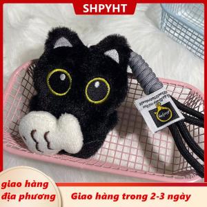 [COD] SHPYHT Giao hàng địa phương Dễ thương sang trọng mắt to mèo đen Búp bê mặt dây chuyền cô gái Ba lô búp bê mặt dây chuyền vài túi Keychain điện thoại quyến rũ Túi phụ kiện Mặt dây chuyền