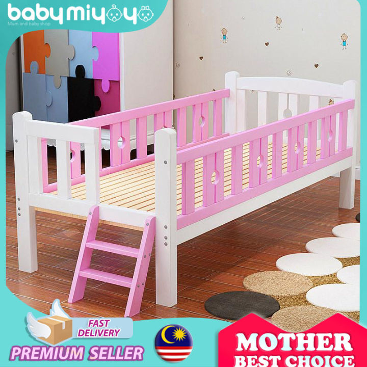 SOKANO HA318 Easel Wooden Baby Bed Baby Cot Attached to Parents Bed with Staircase Lazada