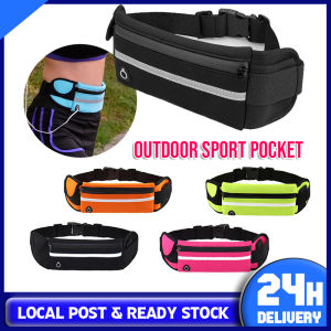 Outdoor Sports Riding Running Zip Pockets Waist Belt Phone Bag Jogging Gym Marathon Waist Packs Waterproof Storage Bag Sports Bag