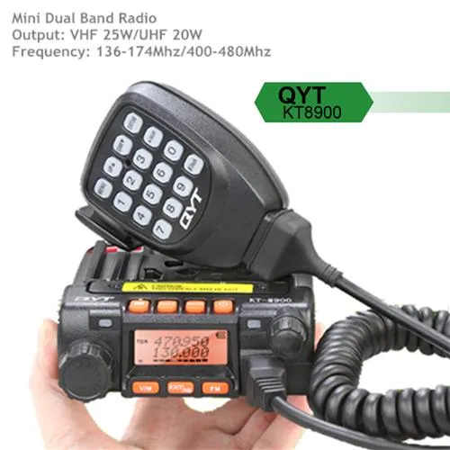 QYT KT8900 Dual Band 25W Mini Car Radio Transceiver