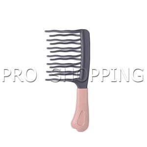 Pro หวีผมลอน ฟันหยักสองแถว ป้องกันไฟฟ้าสถิตย์ 1 ชิ้น Curly hair comb