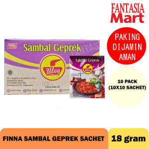 FINNA SAMBAL GEPREK SACHET 18 GRAM DUS PER 10 PACK ISI 10X10 PCS FANTASIA DENGAN PAKING AMAN