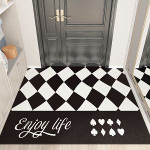 Karpet Lantai Anti Slip Ruang Tamu Aesthethic Bahan Kulit Leather Silicone Bermotif Keset Kaki/Keset Lantai/Alas Lantai/Karpet Ruang Tamu