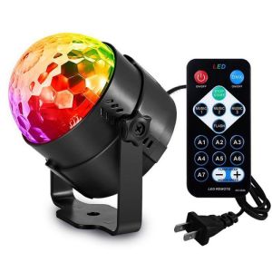 Sound Sensor Activated Party LED Disco Lights with Remote Control Dj Lights 7 Modes Adjustable Mood Lights